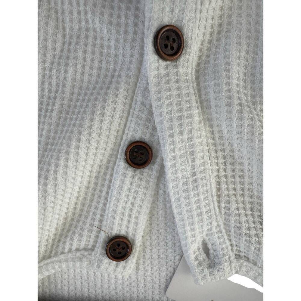 NWT BloomChic Shirt Size 14 16 White Thermal Waffle Top Crochet Trim #4165 - Picture 8 of 14